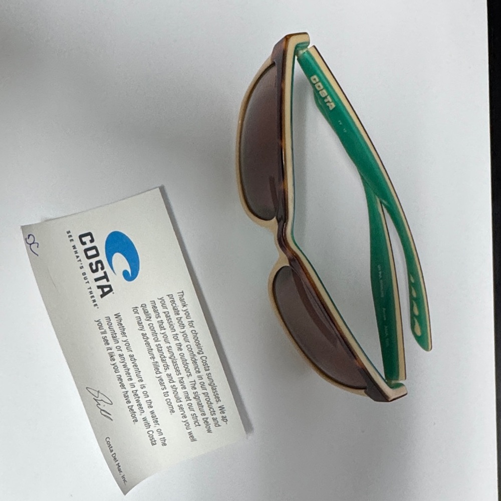 Costa Sunglasses with Green and Brown Accents